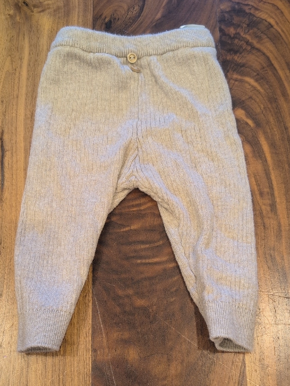 Zara Cream Ribbed Knit Kids Leggings